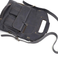 Cool 3-in-1 Brown Leather Mens Backpack Side Bag Laptop Handbag Backpack for Men