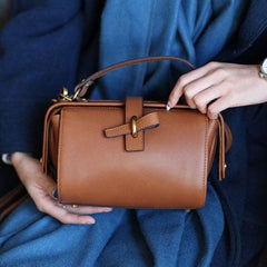 Mini Leather Crossbody Bag Bucket Style Purse - Annie Jewel