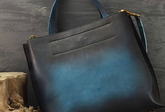 Genuine Leather Handbag Vintage Painted Bag Crossbody Bag Shoulder Bag Purse For Women - EverHandmade