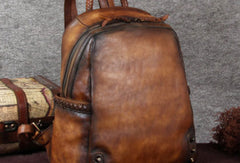 Genuine handmade Leather backpack bag shoulder bag girls women leather purse - EverHandmade