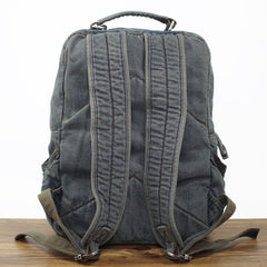 Denim Blue Mens 16 inches Backpack Multifunctional Backpack Jean Travel Backpack For Men