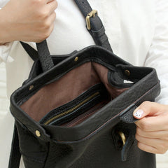 Vintage LEATHER WOMEN Doctor Backpack Purses Black School Backpacks FOR WOMEN