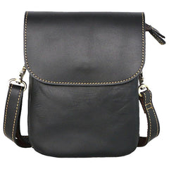 Cool Black Leather Mens Small Vertical Courier Bag Brown Messenger Bags Blue Postman Bag For Men