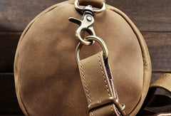 Genuine Leather Cool Chest Bag Sling Bag Crossbody Bag Travel Bag Hiking Bag For Mens