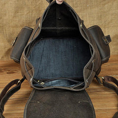 Cool Leather Mens Backpack Vintage Travel Backpack School Backpack for men