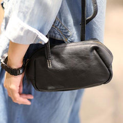 Grey Satchel Leather Crossbody Saddle Bag Purse - Annie Jewel