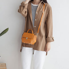 Small Leather Stylish Womens Mini Handbag Doctor Shoulder Bag for Women
