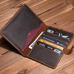 Slim Mens Small Bifold Travel Wallet billfold Wallet Passport Wallet for Men