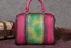 Genuine Leather Vintage Handbag Bag Shoulder Bag Crossbody Bag Purse Clutch For Women - EverHandmade