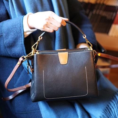 Brown Womens Leather Satchel Handbag Purse Small Brown Leather Work Handbag Cros CM03781031