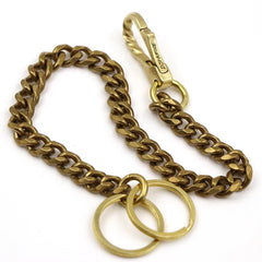 Cool Brass Mens 18‘’ Wallet Chain Pants Chain Gold Biker Wallet Chain For Men