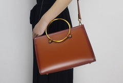 Genuine Leather handbag  purse shoulder bag black for women leather crossbody bag - EverHandmade