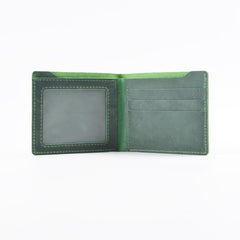Vintage Mens Brown Leather's Bifold Small Wallet Black billfold Front Pocket Wallet For Men