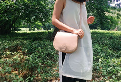 Genuine Leather Cute Crossbody Bag Saddle Bag Shoulder Bag Women Girl Fashion Leather Purse