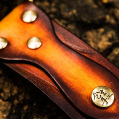 Handmade Cool Brown Leather Tooled Skull Mens Belt Leather Men Belt for Men
