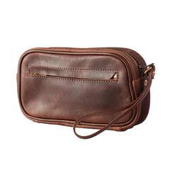 Coffee Cool Leather Mens Long Wallets Large - Card Slots Detail