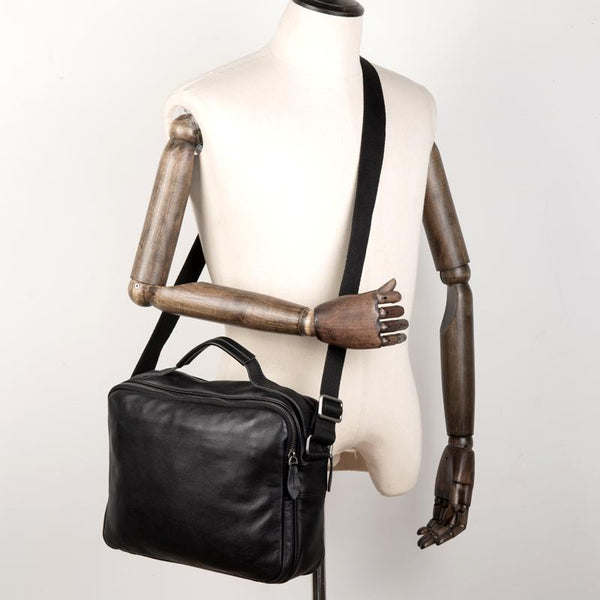 Cool Black Leather 11 inches Mens Small - Back View