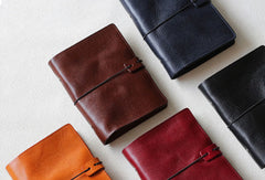 Handmade Genuine leather travel wallet passport journal notebook purse long wallet women - EverHandmade