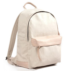 Waxed Canvas Womens Mens Backpack 14'' Green College White Backpack Travel Backpack For Men