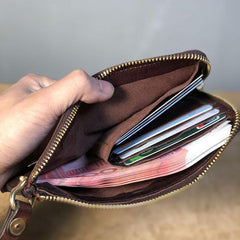 leather zip wallet mens long leather wallet zip around wallet long wallets for men 