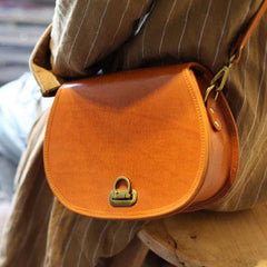 Leather Crossbody Saddle Bag Purse Women's Satchel Purse - Annie Jewel