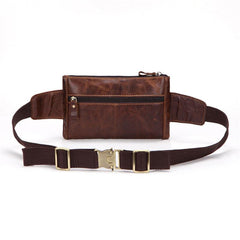 Cool and Retro Dark Brown and Brown LEATHER MENS FANNY PACK FOR MEN BUMBAG Vintage WAIST BAGS
