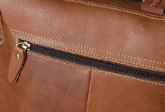 Vintage leather mens Small Messenger bag Shoulder Laptop bag Briefcases - EverHandmade