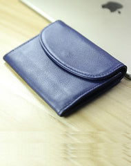 Women Black Leather Mini Billfold Wallet Cute Coin Wallets Slim Change Wallets For Women