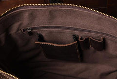 Handmade leather men Briefcase messenger vintage shoulder laptop bag vintage bag - EverHandmade