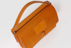 Handmade Leather handbag shoulder bag purse Tan phone crossbody bag