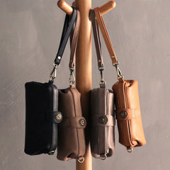 Vintage LEATHER Womens Wristlet Bag Doctor Long Wallet Mini Shoulder Bag FOR Women