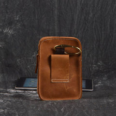 Brown Leather Cigarette Bag Holster Waist Pouches Waist Bag Belt Pouch Belt Bag For Men