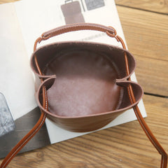 Stylish LEATHER WOMEN Bucket SHOULDER BAG Barrel Crossbody Purses FOR WOMEN