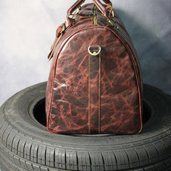 Cool Leather Mens Overnight Bags Weekender Bag Vintage Travel Bags Duffle Bags for Men