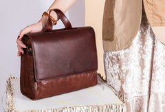 Handmade Handbag Briefcase Purse Leather Crossbody Bag Purse Shoulder Bag for Women