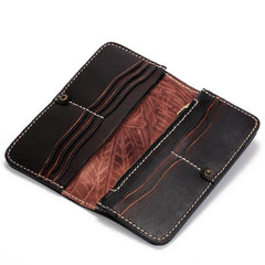 Handmade Leather Indian Eagle Mens Chain Biker Wallet Cool Leather Wallet With Chain Wallets for Men