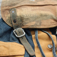 Fashion Denim Blue Mens Large Backpack Laptop Backpack Blue Jean Travel Backpacks For Men