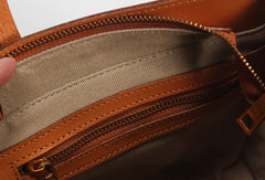 Brown Womens Leather Tote Purse Handbag Shoulder Bag Small for Women Leather Shopper Bag - EverHandmade