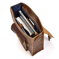 Cool Leather Mens Briefcase Handbag Backpack Satchel Backpack Travel Backpack for Men