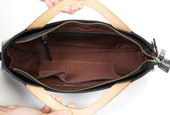 Handmade handbag black purse leather crossbody bag shoulder bag women - EverHandmade