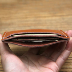Cute LEATHER Womens Brown Small Wallet Leather Card Wallet FOR Women