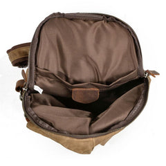 Cool Waxed Canvas Mens Sling Bag Chest Bag One Shoulder Packs for men
