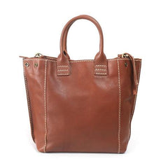 Womens Shopper Bag Leather Tote Bag With Zipper - Annie Jewel