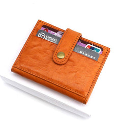 Leather Mens Front Pocket Wallet Card Wallet Small Slim Wallet Change Wallet for Men