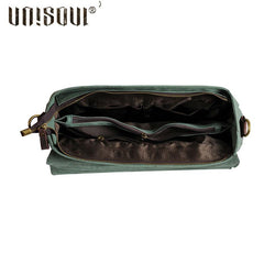 Mens Canvas Leather Cool Side Bag Messenger Bag Canvas Handbag for Men