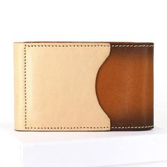 Unique Leather Mens Card Wallet Front Pocket Wallets Small Change Wallet for Men