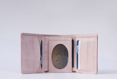 Handmade leather braided personalized custom clutch purse billfold triple wallet purse clutch women
