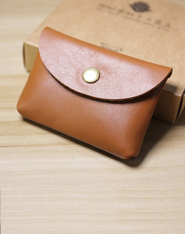 Brown Cute Women Leather Card Wallet Mini Coin Wallets Slim Card Holder Wallets For Women
