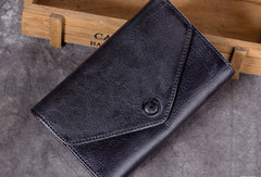 Genuine Leather Wallet Vintage billfold Wallet Bifold Wallet Purse For Men Women