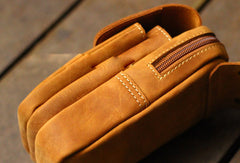 Handmade Leather Mens Cell Phone Holsters Waist Bag Hip Pack Belt Bag for Men - EverHandmade
